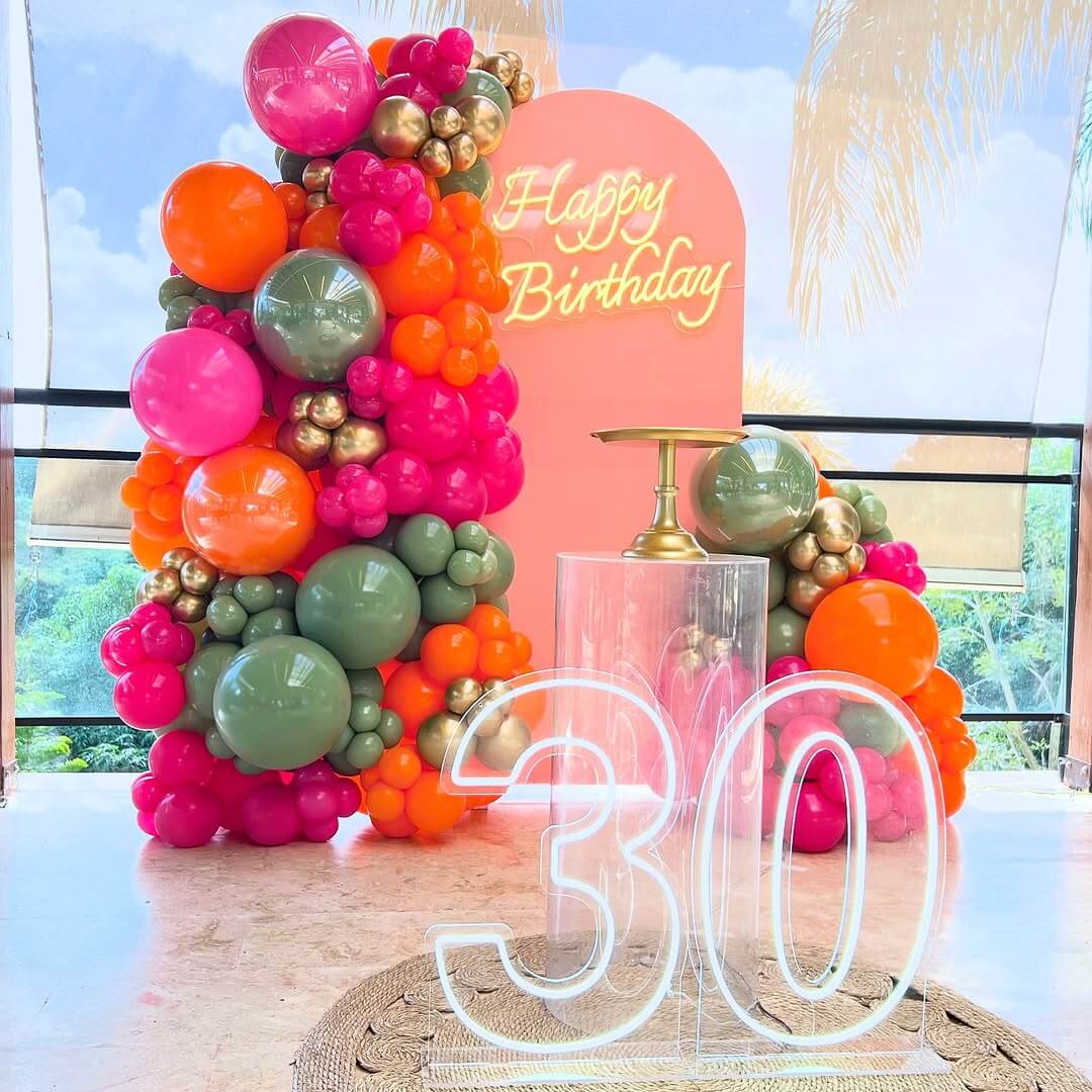 Colourful birthday decoration